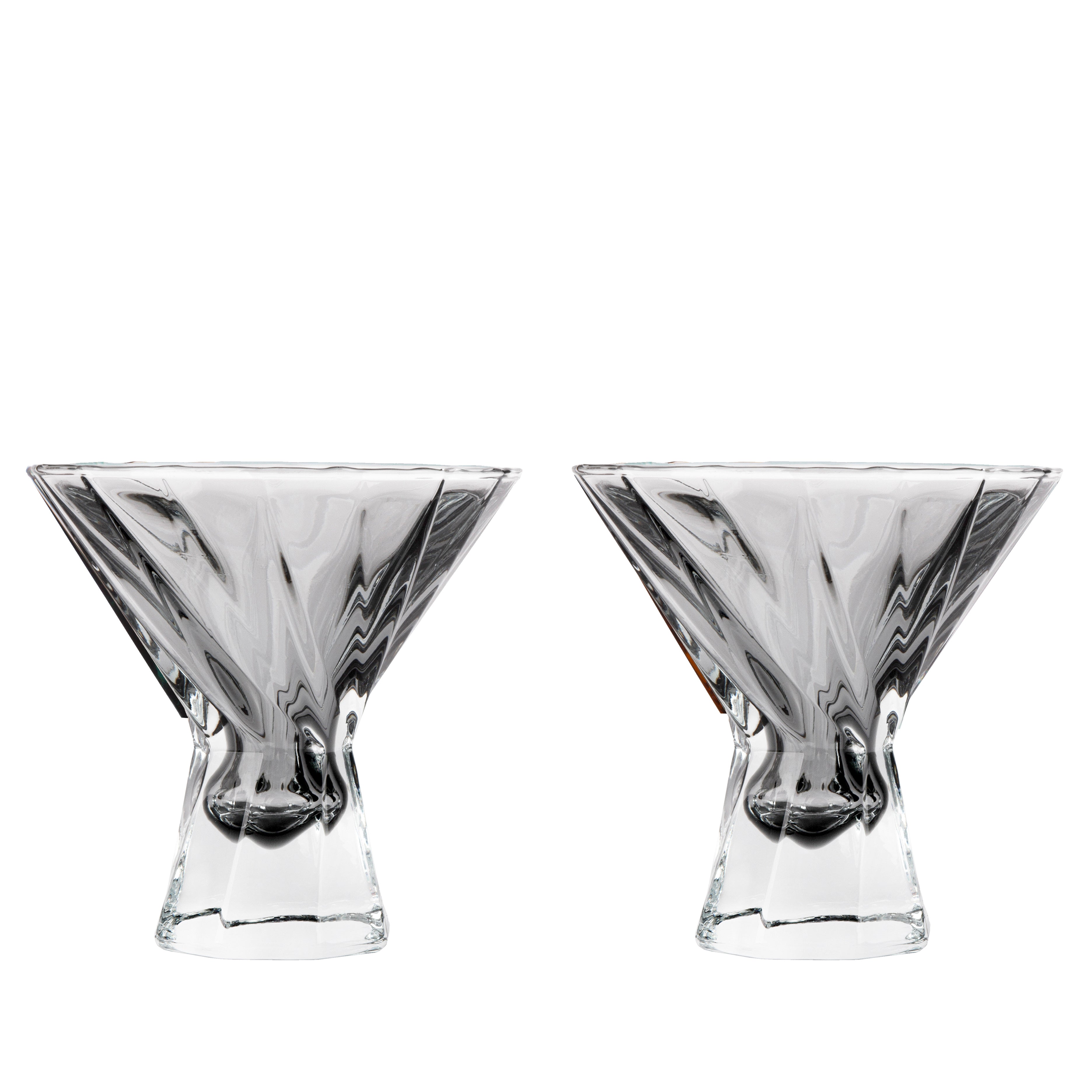 x4 Halloween Mirror Silver Black Matte Ghost Martini Cocktail Glasses  GORGEOUS!